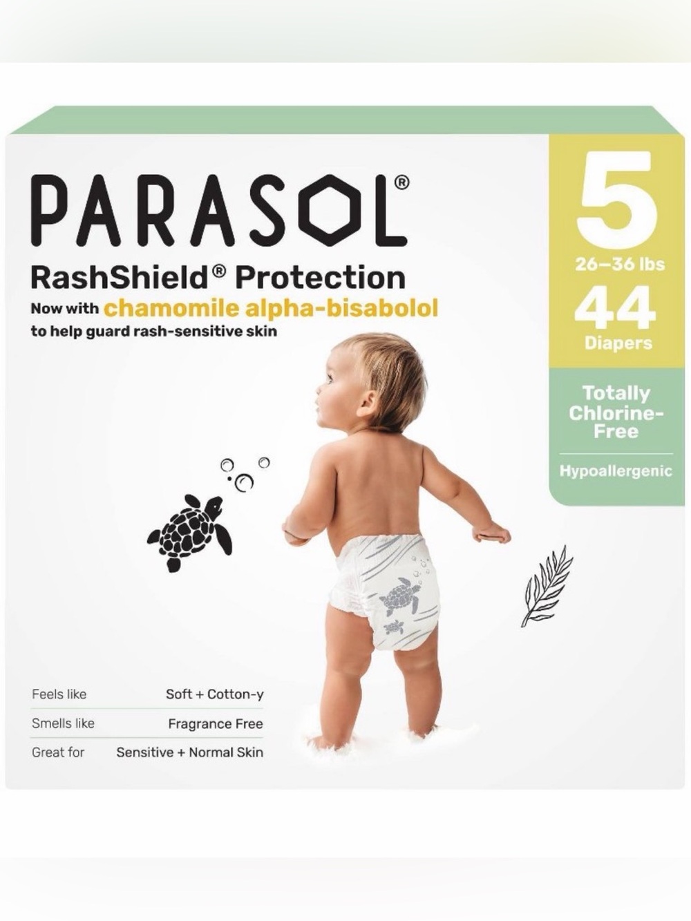 Parasol RashShield Protection Size 5 26-36 Lbs Diapers 44 Ct Box